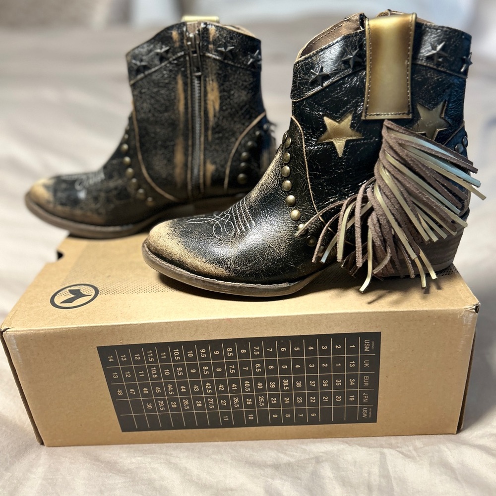 Studded Brown Western Boots